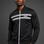 Signature Track Jacket — square studio on-model